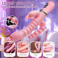 Rosa Anal-Klitoris Dreifach-Vibrator mit Mehrfachfrequenzen für Frauen Vibrator Sexspielzeug