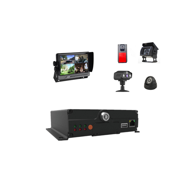 4 Channel 1080p LCD Car CCTV MDVR GPS 4G WIFI Video Recorder System Mobile DVR AI DSM