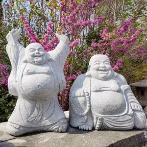 Statue <span class=keywords><strong>de</strong></span> <span class=keywords><strong>Bouddha</strong></span> <span class=keywords><strong>en</strong></span> granit naturel <span class=keywords><strong>de</strong></span> haute qualité, taille réelle, <span class=keywords><strong>pour</strong></span> extérieur, traditionnelle, durable, faite à la main - Product Image 4