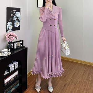 <span class=keywords><strong>Abito</strong></span> <span class=keywords><strong>Midi</strong></span> Elegante da Donna con Pieghe, Ultimo Design 2026, <span class=keywords><strong>Abito</strong></span> Lungo Casual in Tessuto con Volant e Decorazioni Arricciate, Vendita all'Ingrosso Diretta dalla Fabbrica - Product Image 1