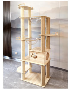 <span class=keywords><strong>Arbre</strong></span> <span class=keywords><strong>à</strong></span> <span class=keywords><strong>chat</strong></span> de conception combinée intégrée avec une planche <span class=keywords><strong>à</strong></span> gratter de lit <span class=keywords><strong>à</strong></span> capsule d'espace confortable pour répondre aux besoins d'escalade et de repos des chats - Product Image 3