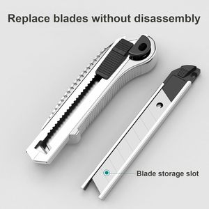 Brand New Office Utility Knife with 18mm Steel Art Cutter Blade Plastic Handle <b>for</b> Glue Application & Cutting-1PCS Knives - Product Image 5