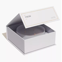 Carton de luxe personnalisé grande boîte à bougies trio 3 mèches en cadeau emballage