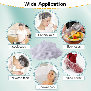 Bonnes affaires : Bonnets <span class=keywords><strong>de</strong></span> douche personnalisés en plastique transparent, ajustables et élastiques, longs, jetables, pour adultes, doux, style mignon, imperméables - Product Image 6