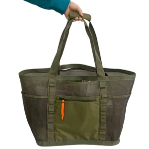 Sac de plage en maille avec poche zippée, grande capacité, imperméable, sac à bandoulière pour la gym, les voyages et le camping - Product Image 3