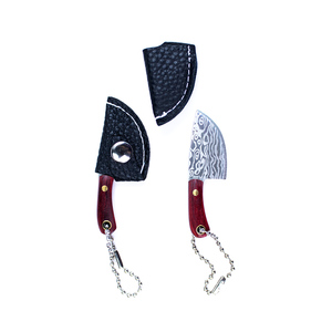 Cuchillo de bolsillo Damasco, mini cuchillos de chef EDC, juego de cuchillos pequeños, cortador tipo machete, llavero para abrir paquetes, abridor de cajas - Product Image 3