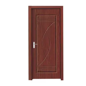 Standart boyut pvc ahşap kapı PVC malzeme ev iç kapı