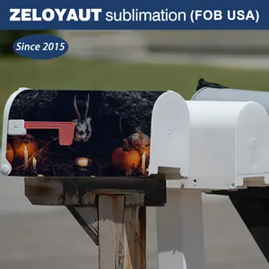 Capa magnética para caixa de correio personalizada de sublimação, capas magnéticas decorativas modernas de poliéster à prova d'água adequadas para caixas de correio