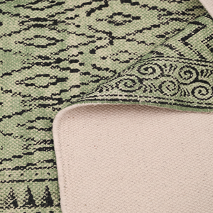 Nouvel arrivage 2024 de tapis de designer à motif zigzag vert 100% de tapis en coton pour la décoration du salon ou la voiture - Product Image 1