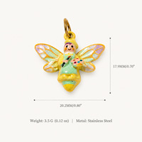 Nouveauté 2026 : Breloques personnalisées DIY en acier inoxydable, bijoux fantaisie, pendentifs animaux 3D mignons peints, PVD 18K pour la création de bijoux et cadeaux