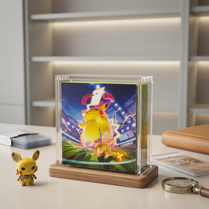 Boîte de présentation en acrylique transparent avec couvercle magnétique, résistante aux UV, anti-poussière, rotative et détachable pour échantillons TCG - Product Image 1