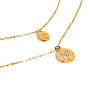 MICCI <span class=keywords><strong>Gioielli</strong></span> in Acciaio Inossidabile, Collana Minimalista Placcata in Oro 18k - Product Image 3