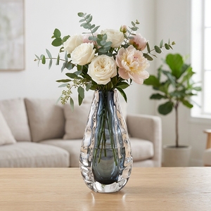 Jarrón de Vidrio Azul para Mesa, Florero Escultural, Decoración para Bodas y Hogar - Product Image 2
