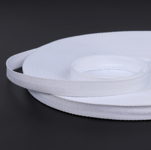 Handmade tùy chỉnh màu đỏ trắng sọc vàng Polyester Twill Ribbon độ bền cao Phụ kiện May mới sản phẩm vải - Product Image 2