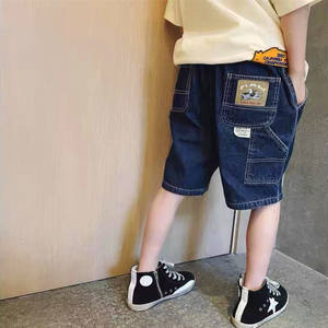 Pantalones Cortos de Verano para Niños, Cintura Alta, Recubiertos, Estilo Coreano, Jeans de Cinco Puntos para Niños - Product Image 3