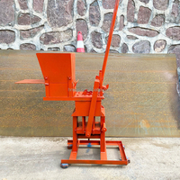 Machine à fabriquer des briques en terre cuite rouge à emboîtement manuel, briques en terre compressée avec logo, machine à blocs de terre de petite taille