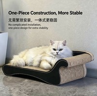 Canapé-griffoir ondulé pour chat en carton ondulé épaissi, surface de griffage multi-angles, lit de repos pour chats d'intérieur, vente en gros