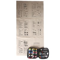 Livre de point de croix à feuilles mobiles avec kit d'aiguilles à broder, accessoire de couture DIY fait main pour tissus