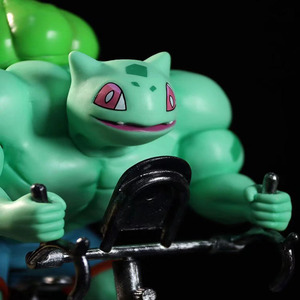 Pokemoned Anime Figure <span class=keywords><strong>Muscle</strong></span> Fitness écureuil Pikachu Bulbasaur dessin animé modèle poupée voiture bureau décoration jouet cadeau - Product Image 4