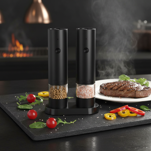 Saleros y Pimenteros Eléctricos a Pilas, Juego de 2 Molinillos Automáticos de Sal y Pimienta para Restaurante - Product Image 6