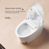WC intelligent sophistiqué, cuvette de toilette, WC électrique de luxe à poser au sol pour la construction de logements haut de gamme