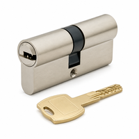 Cylindre de serrure de porte en acier inoxydable, alliage d'aluminium et laiton, profil européen, homologué EN1303, résistant au feu