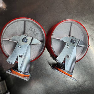 4/5/6/8 Zoll Hochleistungs-PU auf Gusseisen-Lenkrädern mit Werks preis Fest/Schwenk/Bremse - Product Image 6