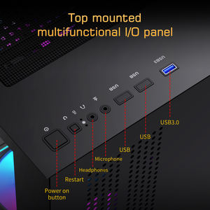 Boîtier PC MATX Lovingcool avec 3 panneaux en verre trempé, design panoramique, flux d'air élevé pour <span class=keywords><strong>système</strong></span> de jeu, intégrateur, commande en gros - Product Image 4