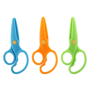 Tijeras de plástico seguras para niños, tijeras para bebés, tijeras de seguridad para manualidades en el jardín de infantes, tijeras antipinzamiento para estudiantes, juguete de bricolaje. - Product Image 5