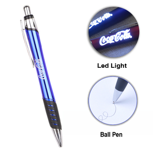 أقلام حبر جاف مضيئة LED فاخرة شعار متوهجة وقبضة شعار محفور مصنوع من البلاستيك - Product Image 3