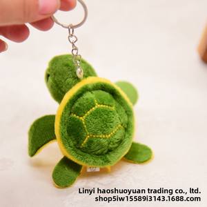 Commercio all'ingrosso carino Mini 10 cm ciondolo tartaruga marina portachiavi bambola occhio fortunato giocattolo di peluche per alleviare lo Stress tecnico lavato ODM possibile - Product Image 3
