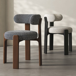 Silla <span class=keywords><strong>de</strong></span> Comedor Nórdica <span class=keywords><strong>de</strong></span> Lujo Ligero, <span class=keywords><strong>de</strong></span> Madera Maciza, Móvil, con Tapicería <span class=keywords><strong>de</strong></span> Tela <span class=keywords><strong>de</strong></span> Diseño, Estilo Mid-Century, para Hotel y Hogar - Product Image 1