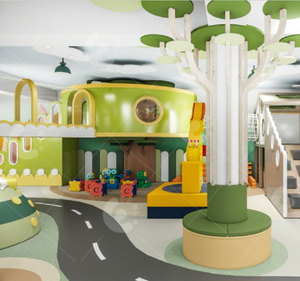 Eibele Équipement de terrain de jeu intérieur souple Design Kids Mini <span class=keywords><strong>Town</strong></span> Daycare Playhouse Role Play Interactive Play Set for Toddler Park - Product Image 2