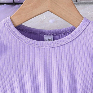 ชุดเดรสเด็กผู้หญิงแฟชั่นลำลองฤดูร้อน คอทรงโอ ความยาวระดับเข่า ผ้าฝ้ายตาข่าย ระบายอากาศได้ดี ไม่ยับ ทนทาน ใช้งานได้หลากหลาย - Product Image 3