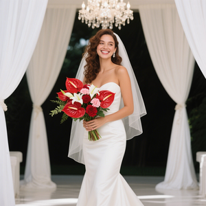 Sıcak satış düğün dekor yapay çiçekler anthureal gerçek dokunmatik anthuflower anthuflower tek çiçek - Product Image 3