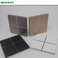 SEXANKA intelligente sistema di automazione domestica a contatto a secco 4 Gang alluminio Touch Metal pannello Smart parete luce interruttori