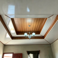 Plafond suspendu en plâtre ignifuge artistique moderne avec revêtement PVC, grille anti-humidité pour bureaux, hôtels, hôpitaux, appartements