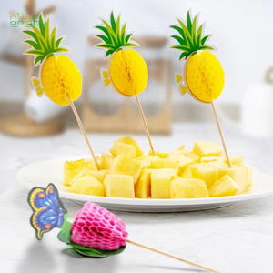 2024 desechables de bambú de madera para fiesta sombrilla púas paraguas cóctel palillos de dientes para bebidas y palos decorativos de fiesta - Product Image 3