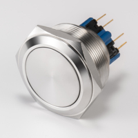 Bouton poussoir éclairé 30 mm IP65 3A 6V en acier inoxydable 1NO1NC vert/rouge pour indication d'état des appareils électroménagers, option plus grande de 12 mm