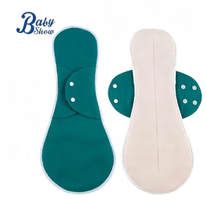 Serviettes hygiéniques lavables en coton pur super absorbantes pour femmes, lot de protège-slips et serviettes menstruelles - Product Image 1