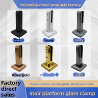 Support de fixation en acier inoxydable pour verre, sans perçage, à poser au sol, pour piscine, balcon, garde-corps d'escalier, compatible carrelage, fabrication de luxe