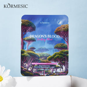 KORMESIC Vente en gros Masque facial en feuille apaisant à la fermentation de champignon Sang de Dragon végétalien 25ml, raffermissant, éclaircissant et liftant - Product Image 4