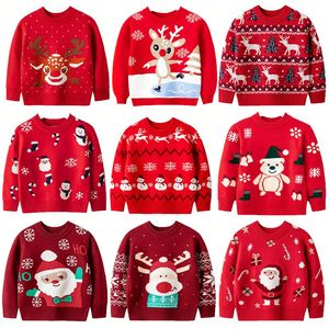 Vêtements de noël pour enfants automne hiver garçons filles pulls en tricot haut bébé pulls vêtements pour enfants - Product Image 2