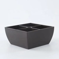 Pieds de meubles carrés réglables en plastique noir moderne pour tables, chaises, salles de bain, écoles, gymnases, escaliers, armoires extérieures