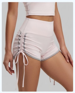 Drawstring Elastic Waist High-Waisted <b>Tight</b> Sports <b>Shorts</b> for Women Running Training Fitness Yoga Pants - Product Image 4