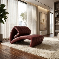 Fauteuil de détente moderne en cuir PU durable, chaise longue pliante de luxe léger pour balcon, hôtel, école, maison, bureau, chambre