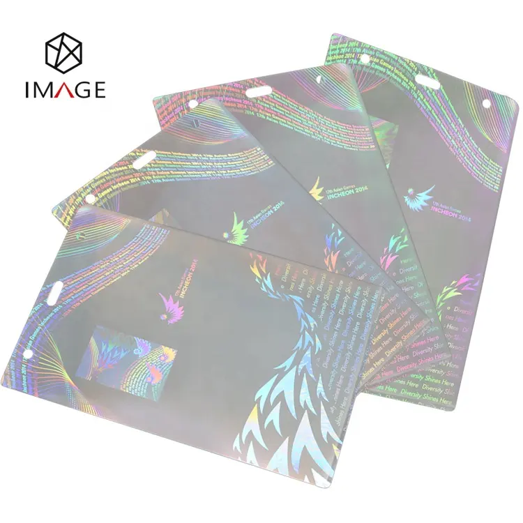 A3 Size ID Tag Clear Hologram Laminating Pouches for Large-scale Events