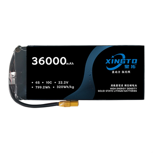 Xingto Super Solid-State 6s 22.2V 10C 10000mAh 20000mAh 21000mAh 22000mAh 36000mAh แบตเตอรี่ Lipo ที่ได้รับการรับรองจาก CE พลังงาน320 w/kg - Product Image 1