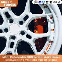 Jantes en alliage forgé GUDE 2 pièces PCD 5X112 5X114.3 5X120, design concave profond blanc brillant, adaptées aux supercars de luxe Ford GT