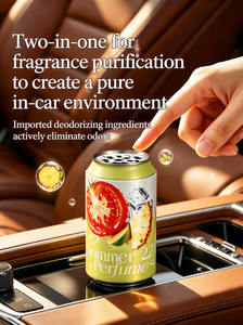 Carmate Frisse Ananas Sinaasappel Citroen Roos Jasmijn Druif Natuurlijke Geur Alcoholvrij Metaal Solide Duurzame Auto Luchtverfrisser - Product Image 2
